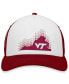 ფოტო #3 პროდუქტის Men's White, Maroon Virginia Tech Hokies Tone Down Trucker Snapback Hat
