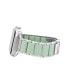 ფოტო #3 პროდუქტის Women's Mint Silicone and Silver-Tone Alloy Link Bracelet Compatible with 42mm/44mm/45mm/Ultra/Ultra 2 Apple Watch