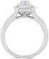 ფოტო #4 პროდუქტის Diamond Double Halo Engagement Ring (5/8 ct. t.w.) in 14k White Gold