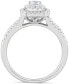 Фото #4 товара Diamond Double Halo Engagement Ring (5/8 ct. t.w.) in 14k White Gold