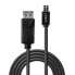 Фото #2 товара Lindy Mini DP to DB cable - black - 1m - 1 m - Mini DisplayPort - DisplayPort - Male - Male - 2560 x 1600 pixels