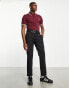 Fred Perry twin tipped logo polo in burgundy