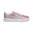Фото #1 товара Puma Carina 2.0 Glitter Lace Up Toddler Girls Pink Sneakers Casual Shoes 391413