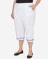 ფოტო #5 პროდუქტის Plus Size Summer Breeze Pull-On Border Cuff Capri Pants