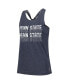 Women's Navy Penn State Nittany Lions Stacked Name Racerback Tank Top