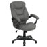 Фото #4 товара High Back Gray Microfiber Contemporary Executive Swivel Chair With Arms
