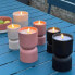 Tischleuchte fr den Auenbereich BRILLIANT LOVERE Kunststoff 3 W Kerzenform Beige und Hellbraun