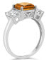 Gemstone and White Topaz (1-3/8 ct. t.w) Ring in Sterling Silver