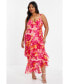 Plus Size Chiffon Ruffle Maxi Dress