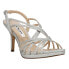 Nina Bess Glitter Peep Toe Wedding Womens Silver Dress Sandals BESS-SIL