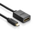 Фото #3 товара Kabel przewód przejściówka HDMI - micro HDMI 20cm czarny