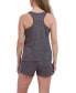 ფოტო #2 პროდუქტის Women's Colorblock Racerback Pocket Tank and Shorts 2 Piece Pajama Set