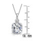Фото #3 товара Cubic Zirconia Sterling Silver White Gold Plating Fine Square Pendant