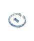 ფოტო #2 პროდუქტის Octagon Cut, Color Gradient, Blue, Rhodium Plated Millenia Bracelet