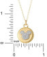 ფოტო #5 პროდუქტის Cubic Zirconia Mickey Mouse Disc 18" Pendant Necklace in 18k Gold-Plated Sterling Silver