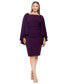 Фото #1 товара Plus Size Cape-Overlay Sheath Dress