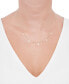 ფოტო #2 პროდუქტის Textured Bead & Oval Dangle 18" Collar Necklace in 10k Gold