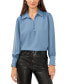 ფოტო #1 პროდუქტის Women's Collared Blouson-Sleeve Poet Blouse