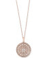 ფოტო #1 პროდუქტის EFFY® Diamond Disc Pendant Necklace (1/4 ct. t.w.) in 14k White, Rose, or Yellow Gold