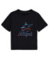 Infant Boys and Girls Black Miami Marlins Team Crew Primary Logo T-shirt