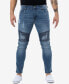 Фото #1 товара Men's Regular Fit Moto Jeans