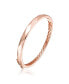 Фото #1 товара Classy Sterling Silver with Rose Gold Plating Bangle Bracelet