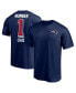 Фото #2 товара Men's Navy New England Patriots #1 Dad Logo T-shirt