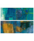 Фото #2 товара Reedy Blue I III Frameless Free Floating Tempered Art Glass Abstract Wall Art, 63" x 24" x 0.2"