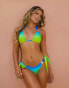 Фото #3 товара Moda Minx X Lyds Butler Amour triangle bikini top in blue ombre