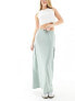 JDY cargo pocket maxi skirt in sage green