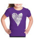 ფოტო #1 პროდუქტის Big Girl's Word Art T-shirt - Lots of Love