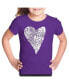 Big Girl's Word Art T-shirt - Lots of Love