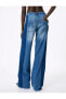 Фото #19 товара Geniş Paça Kargo Kot Pantolon Yüksek Bel Cepli Çift Renkli - Bianca Wide Leg Jeans