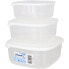 Фото #7 товара TONTARELLI Set of 3 Square Lunch Boxes 1/1.5/2.5L Cream