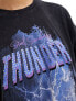 ONLY thunder rhinestone t-shirt in washed black