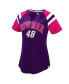 ფოტო #1 პროდუქტის Women's Purple, Red Alex Bowman Game On Notch V-Neck T-shirt