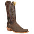 Фото #2 товара R. Watson Boots Safari Tan Cape Buffalo Square Toe Cowboy Mens Brown Casual Boo