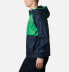 Фото #3 товара Columbia Men's Collegiate Flash Forward Hooded Jacket Notre Dame Navy Green XL
