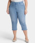 ფოტო #1 პროდუქტის Plus Size Dakota Crop Pull-On Jeans