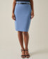 Women's Belted High-Waisted Pencil Skirt