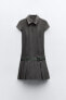 Фото #6 товара Короткое платье-рубашка со складками ZARA