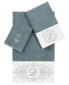 Textiles Turkish Cotton Monica Embellished Towel 3 Piece Set - White