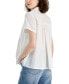 Фото #2 товара Women's Lace-Trimmed Button-Down Shirt