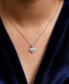 ფოტო #4 პროდუქტის Black Diamond (1/2 ct. t.w.) & White Diamond (1/2 ct. t.w.) Reversible Pavé Heart 18" Pendant Necklace in 14k White Gold