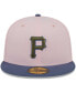 Фото #3 товара Men's Pink, Blue Pittsburgh Pirates Olive Undervisor 59FIFTY Fitted Hat