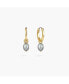 Pearl Hoop Earrings - Frida Grey