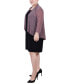 ფოტო #3 პროდუქტის Plus Size Cardigan and Dress Set, 2 Piece