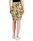 Women's Animal-Print Side-Ruched Pull-On Skirt