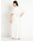 Фото #2 товара ELOQUII Plus Size Kimono Sleeve Maxi Dress - 28, Pink