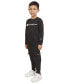 ფოტო #2 პროდუქტის Little Boys 2-Pc. Fleece Logo Sweatshirt & Cargo Joggers Set